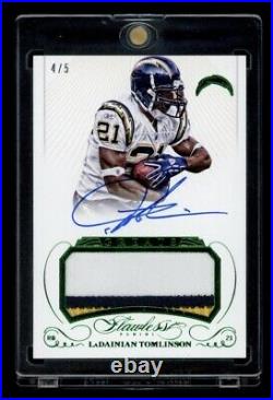 2015 Panini Flawless Greats Ladainian Tomlinson Game Used Patch Auto Emerald /5