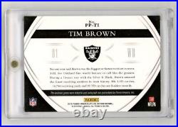 2015 Panini Immaculate Collection Tim Brown Game Used Jumbo Patch Auto /25 HOF