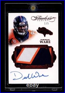 2016-17 Panini Flawless Demarcus Ware Game Used Patch Auto Ruby SSP 1/5 HOF