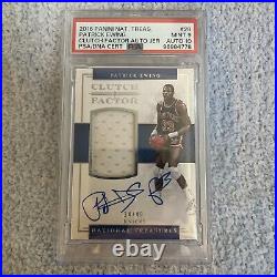 2016 National Treasures Clutch Factor Patrick Ewing Jersey Auto Knicks /49 HOF