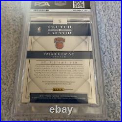 2016 National Treasures Clutch Factor Patrick Ewing Jersey Auto Knicks /49 HOF