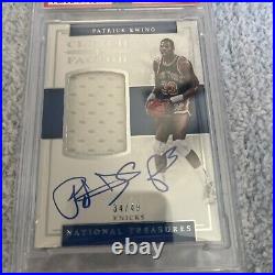 2016 National Treasures Clutch Factor Patrick Ewing Jersey Auto Knicks /49 HOF