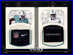 2016 National Treasures Treasured Reshad Jones Dual Game Used Tag Patch Gold 1/1