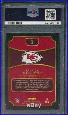 2016 Select'17 NFL DRAFT XRC REDEMPTION RC Patrick Mahomes II Silver PSA 10