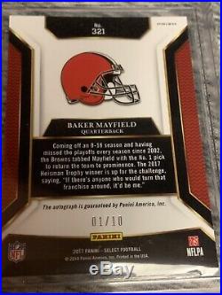 2017 BAKER MAYFIELD Select GOLD XRC Redemption #1 /10 AUTO BGS 9.5 POP 1
