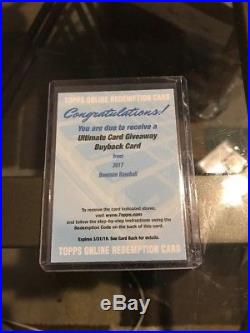 2017 Bowman Ultimate Card Giveaway Buyback Card Unused Redemption HOT! RARE