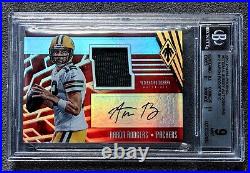 2017 Phoenix Aaron Rodgers Autograph Game-Used Patch Jersey Auto #/10 BGS 9 Jets