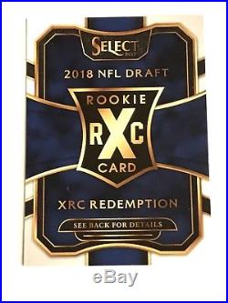 2017 Select Prizm XRC Tie-Dye 2018 RB1 Redemption Unused Saquon Barkley RC /25