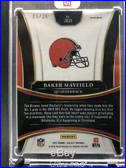 2017 Select Tie-Dye XRC #301 Baker Mayfield RC #/25 with redemption card 2016 1/1