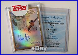 2017 Topps Gold Label AARON JUDGE Rookie Auto RC Card SSP + USED Redemption MINT