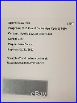 2018-19 Contenders Optic Luka Doncic Rookie Auto GOLD REDEMPTION