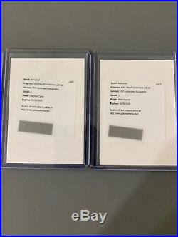 2018-19 Panini Contenders Curry And Durant Redemption Autos