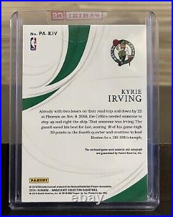 2018-19 Panini Immaculate Collection Game Used Tag Auto /3 KYRIE IRVING