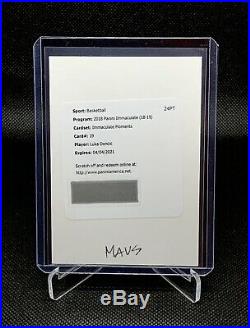 2018-19 Panini Immaculate Moments Luka Doncic Rookie Acetate Auto /99 Redemption