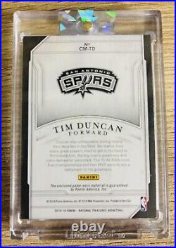 2018-19 Panini National Treasures Tim Duncan Century Materials #CM-TD Patch /10