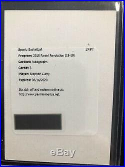 2018-19 Panini Revolution STEPHEN CURRY SP On Card Autograph Redemption WARRIORS