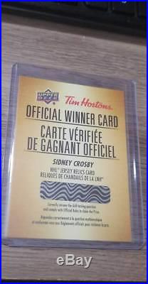 2018-19 Tim Hortons Hockey SIDNEY CROSBY JERSEY RELIC CARD REDEMPTION 11800 SSP