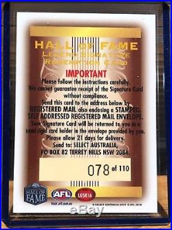 2018 AFL Legacy Barry Cable Legend Signature Card Redemption LGSR16 78/110 ROOS