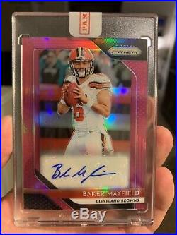 2018 Baker Mayfield Pink Prizm Auto RC Redemption