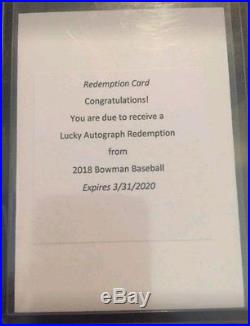 2018 Bowman Lucky AUTO Redemption OHTANI ALBIES ACUNA ODDS 136,082