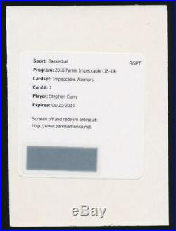 2018 Impeccable Basketball Stephen Curry Impeccable Warriors Auto Redemption /10