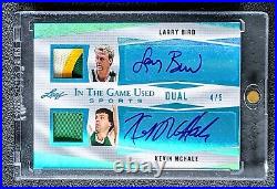 2018 Leaf ITG Larry Bird Kevin McHale Dual Auto Patch Jersey #/5 Celtics Legends