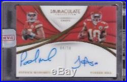 2018 Panini Immaculate PATRICK MAHOMES TYREE HILL /10 Dual Autograph Auto Chiefs