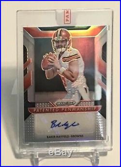2018 Panini Prizm Baker Mayfield Patented Penmanship Auto 7/25 Sealed Redemption