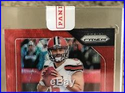 2018 Prizm Baker Mayfield Auto 6/199 Jersey # Number Red Wave Rookie RC Browns