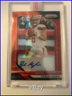 2018 Prizm Baker Mayfield Red Wave Rookie Auto /199 Sealed Clean Browns Rare Sp