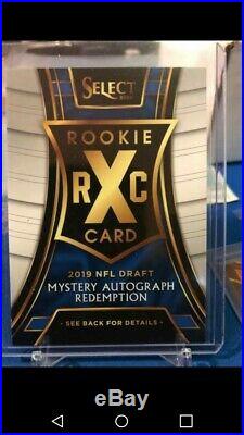 2018 Select Football 2019 XRC Mystery autograph black prizm redemption! 1OF1