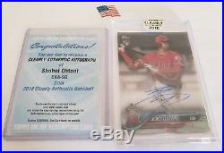 2018 Topps Clearly Authentic Autograph Auto Redemption Shohei Ohtani RC CAA-SO