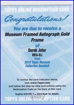 2018 Topps Museum Derek Jeter GOLD FRAMED AUTO /10 Yankees Redemption