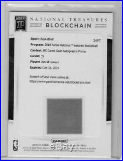 2019-20 National Treasures Pascal Siakam BC Game Gear Auto Prime Redemption (WI)