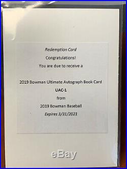 2019 Bowman Ultimate Autograph Book Card Redemption 24 Autos! Franco/Bart/Gorman