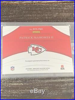 2019 Patrick Mahomes II Immaculate Draft Class Signatures Auto # 7/17 KC Chiefs