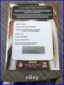 2019 Select Football 2020 XRC Mystery Auto Tie-Dye Redemption 1st Draft Pick /25
