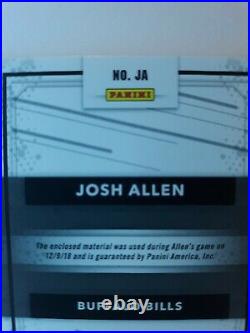2019 The National Josh Allen Game Used-12/9/18- 5/5 Relic Rookie