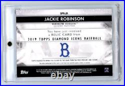 2019 Topps Diamond Icons Jackie Robinson Game Used Bat Relic SP /10 Dodgers HOF