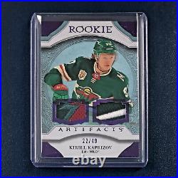 2020-21 Artifacts KIRILL KAPRIZOV /49 Purple Dual Jersey Patch Rookie Redemption