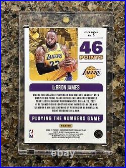 2020-21 Panini Contenders Optic Prizm LeBron James Playing The Numbers 46 Points