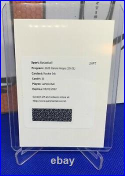 2020-21 Panini NBA HOOPS LaMelo Ball Rookie INK RC Auto Redemption Rookie Card