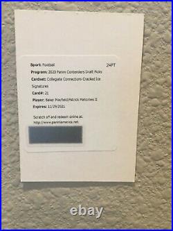 2020 Contenders Patrick Mahomes Baker Mayfield Cracked Ice Auto Redemption /23