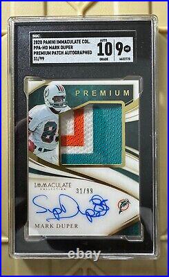 2020 Immaculate Collection Mark Duper Premium Jumbo Game Used Patch Auto /99