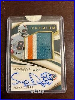 2020 Immaculate Collection Mark Duper Premium Jumbo Game Used Patch Auto /99