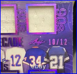 2020 Leaf In The Game Used Decade vs. Decade NFL Walter Payton Joe Montana 10/12