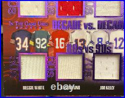 2020 Leaf In The Game Used Decade vs. Decade NFL Walter Payton Joe Montana 10/12