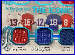 2020 Leaf In The Game Used The Iconic 8 Tom Brady Joe Montana Peyton Manning /7