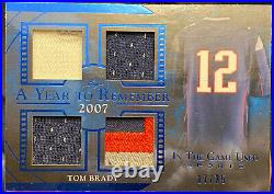 2020 Leaf In the Game Used Quad Patch Relic Tom Brady 17/35 A Year to Remember