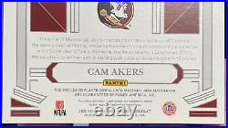 2020 National Treasures Cam Akers #122 Rookie Bowl Game Patch Auto RPA 4/10